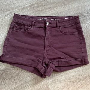 Magenta American eagle high rise shorts 2inch inseam